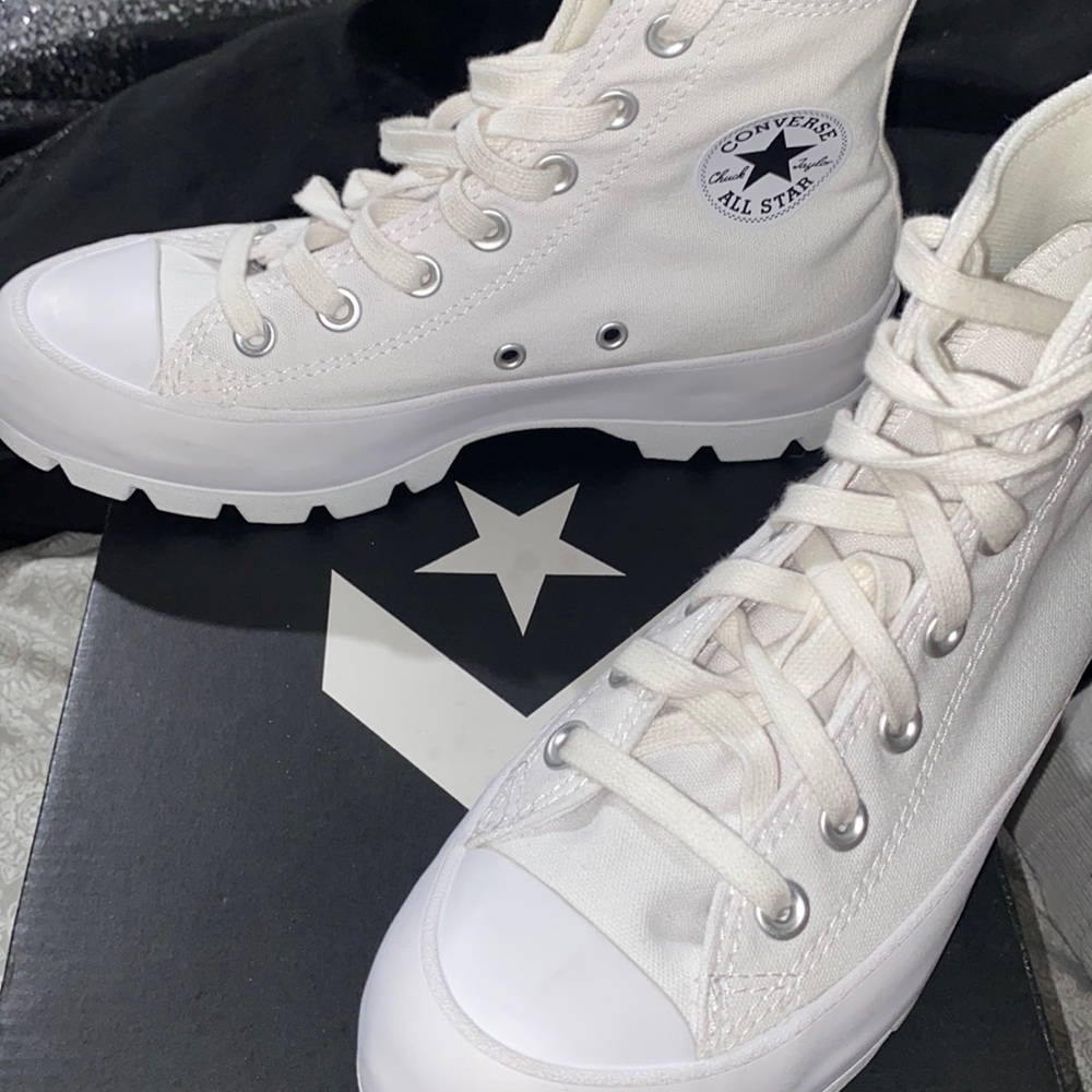 Lugged White Converse
